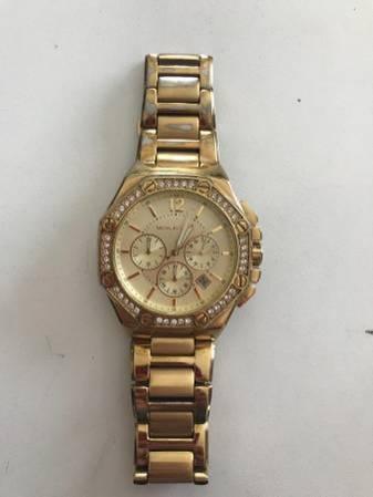 Michael Kors Gold large face watch,WITH THREE DIAL TACHOMETER- MK 5505