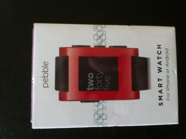 Pebble Smart Watch for iPhone and Android Devices (Red) -NEW
