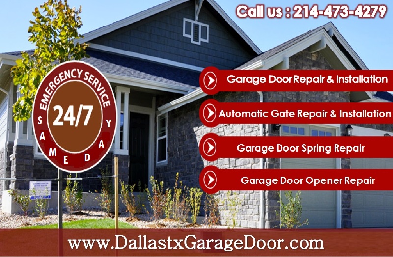 Call (214)473-4279|Garage Door Repair, Spring Repair, Installation Service in $25.95 Dallas, 75244 Texas