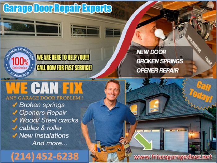 Top Garage Door Repair and Replacement ($25.95) Frisco Dallas, 75034 TX
