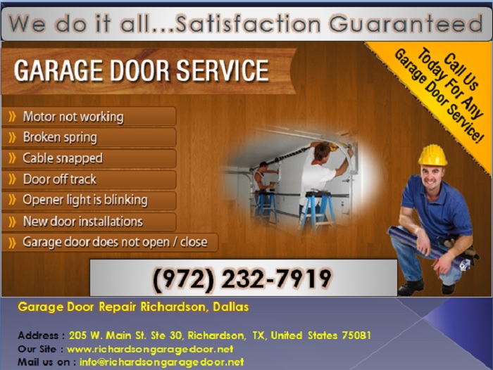#1 Garage Door Opener Repair Richardson, TX – Call 972-232-7919