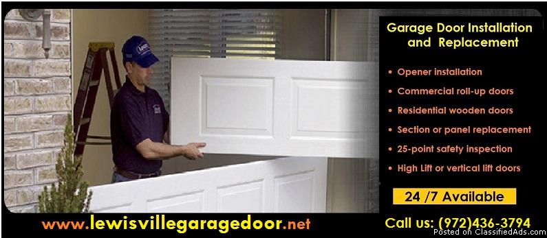 24 Hour | New Garage Door Installation Service ($25.95) 75056, TX