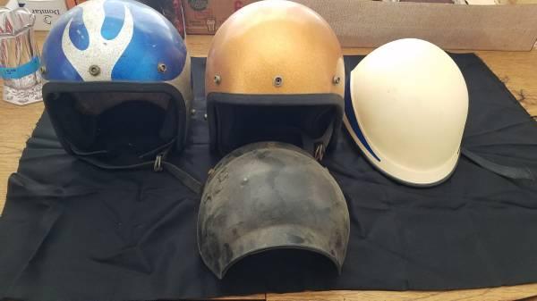 vintage motorcycle helmets 3 for sale