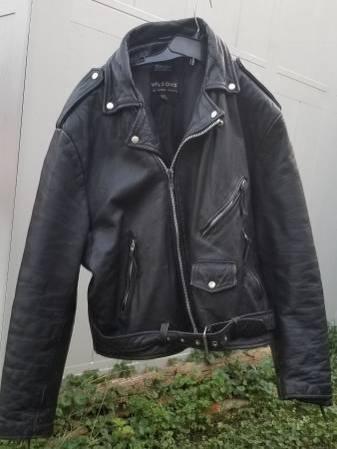 Vintage Wilsons Open Road Full Zip Lined Leather Motorcycle Jacket XXL