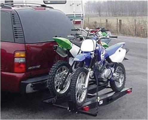 1000LB DOUBLE E-BIKE MOTORCYCLE CARRIER with LOADING RAMP