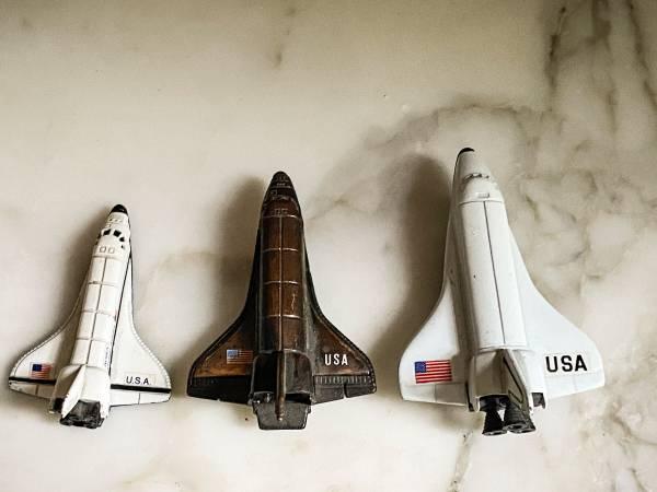 Collection of 3 Challenger- Columbia  Rocket Spacecraft