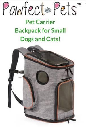 Pet Carrier Backpack, Small Dogs, Cats, New, Retails $38