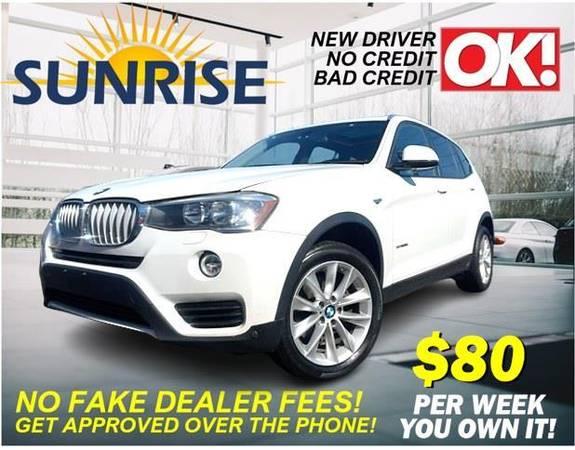 2017 BMW X3 28i. Low Miles!!! $80 PER WEEK! YOU OWN IT!