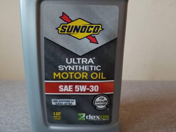 Sunoco 5W-30 Full Synthetic Motor Engine Oil Single Quarts Sealed New