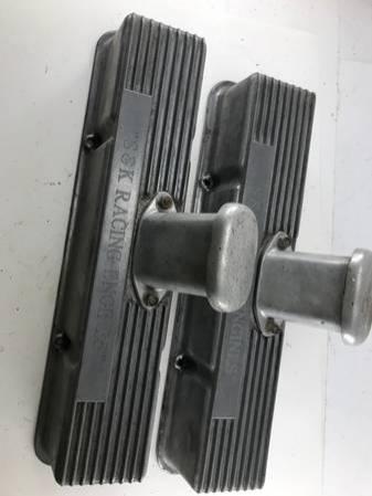 M/T Small Block Chevy Valve Covers - Engraved with S&K Speed Logo 60s
