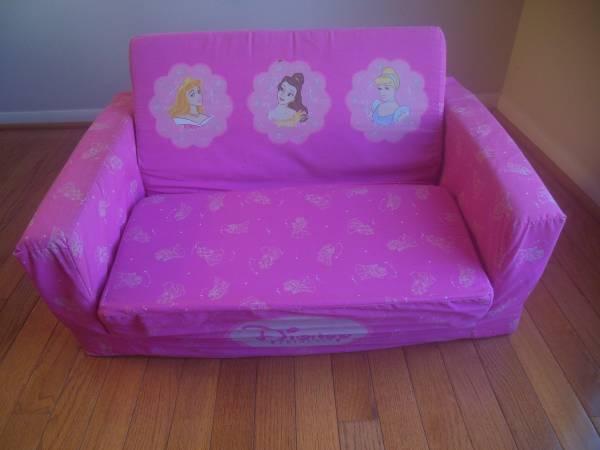 Kids 2-in-1 Flip Open Foam Sofa, Disney Princess