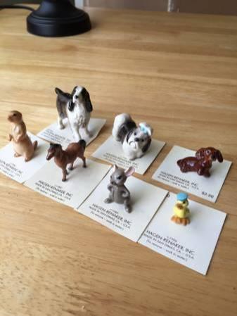 Lot 6 Vintage Hagen-Renaker Animals 3 Dogs, Meercat, Mouse, Duck