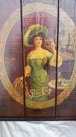 Pepsi Cola  Wood Wall Plaque Sign Gibson Girl Victorian Lady
