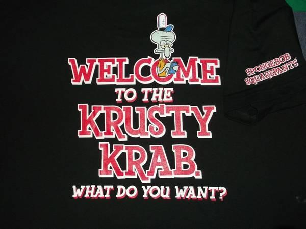 Sponge Bob Square Pants Vintage Welcome To The Krusty Krab 2XL T-SHIRT