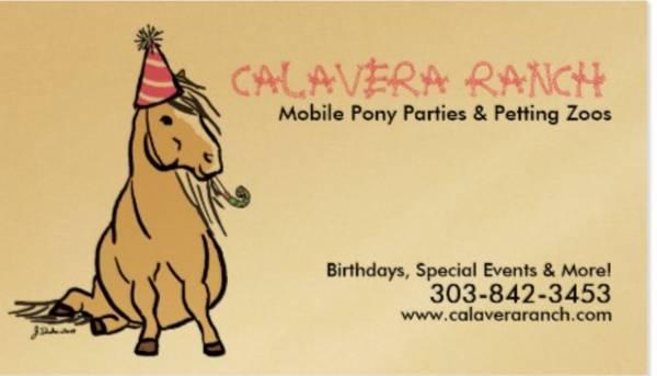 Mobile petting zoo and pony party