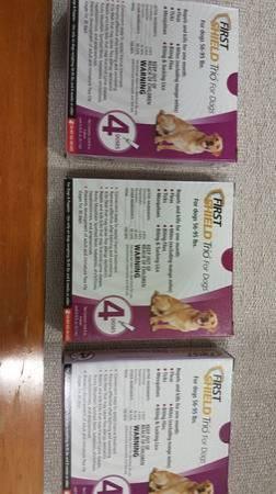 First shield trio for dogs 56-95 pounds ONE YEAR WORTH
