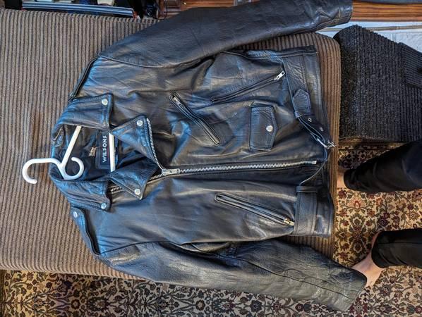 Classic Wilson's Leather Motorcycle Jacket, Size M