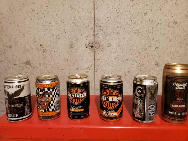 Vintage Unopened HarleyDavidson Beer Cans.