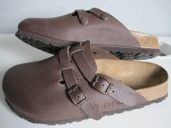 NEW-Birkenstock-Birki-Brown-Pebbled-Leather-Mules-Clogs-Shoes-Size EU