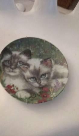 Fine Porcelein Collection Cats Hanging Plate -  New w/tag
