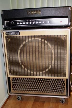YAMAHA G-100 Guitar (Head amplifier + Cabinet w/15 inch driver) RARE !