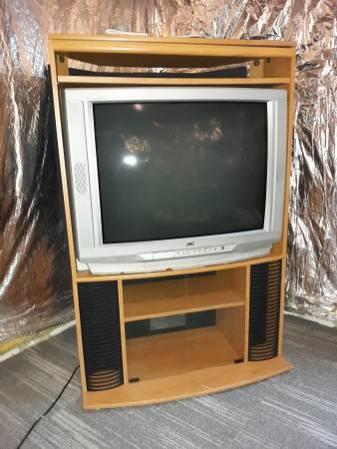 Corner TV Stand ($50) and TV (free)