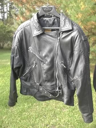 Protech Leather Motorcycle Apparel Jacket;Size 16;Black;Belted;new