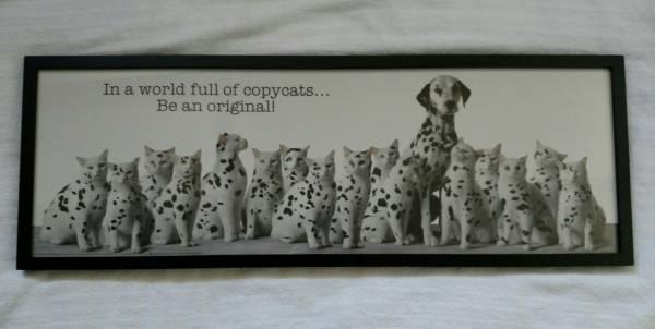 Dalmatian and Cats print - great gift idea