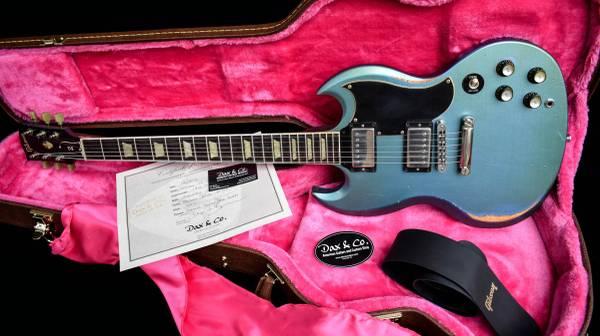 Dax&Co. Heavy Aged 2018 Gibson SG Standard Pelham Blue Relic W/ Case!