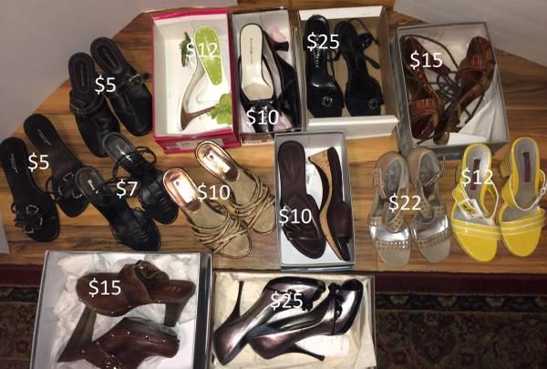 Womens Shoes Heels Pumps Clogs Flats Size 8 8.5 9 OBO