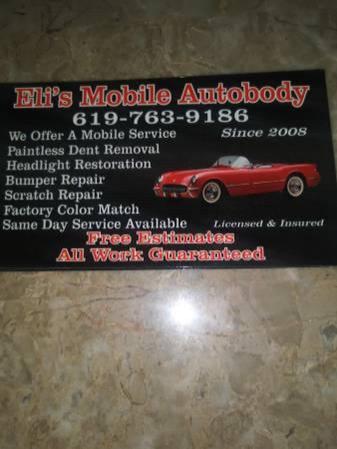 24/7 auto mobile body work we come to you 50% off all Body Works
