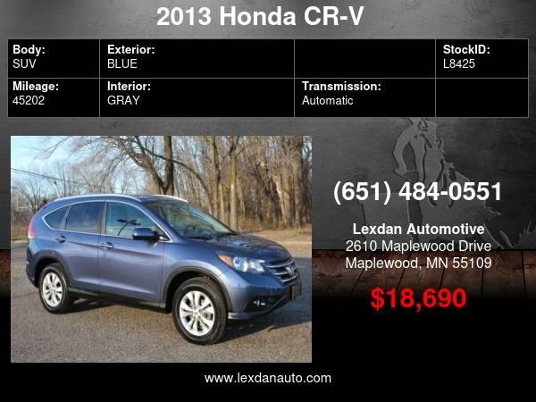 2013 Honda CR-V AWD EX-L W/ PREMIUM LOW MILEAGE, LEATHER POWER MOONROOF with