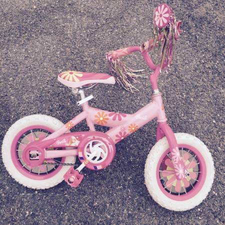 Girls 12 inch Barbie bike