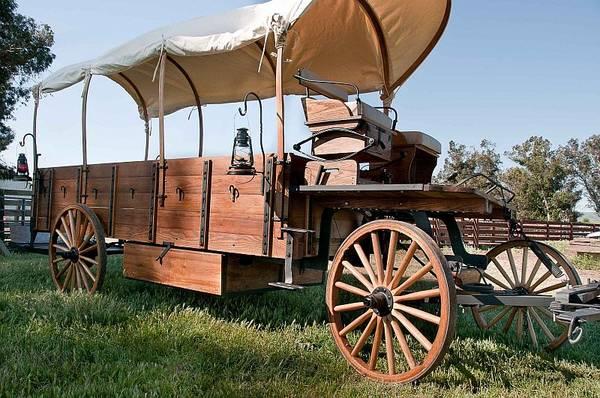 Authentic Horse Drawn Hand Crafted Covered Wagon