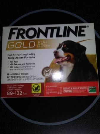 Frontline Gold Dogs 89-132 lbs 6 pack New Unopened