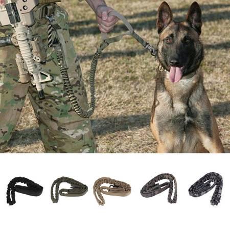 Tac.tical Dog Leash_2 Handles_Bungee_K9 Molle Military Service Dogs