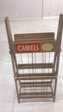 Camels double sided advertising cigarette stand
