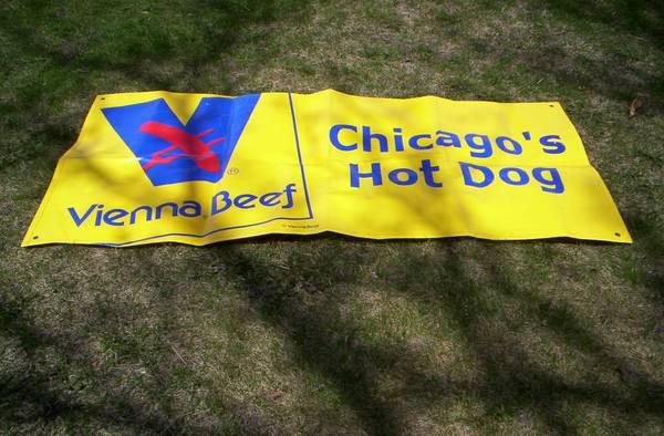 VIENNA BEEF CHICAGO'S HOTDOG ADVERTISING BANNER VINYL 36