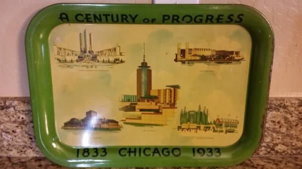 Chicago Century of Progress Advertising Tray 1933
