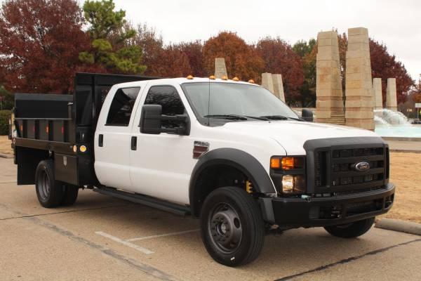 2010 Ford F-450 Super Duty Crew Cab 4x4 Flatbed Stake bed Truck W/Lift
