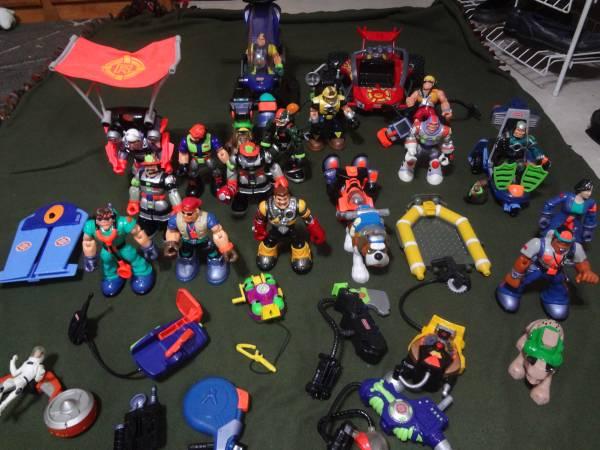 Lot of 58+ Mattel Fisher Price RESCUE HEROES Action Figures Vehicles A