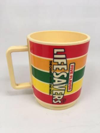 1960's  LIFE SAVERS SIPPY CUP ~ PLASTIC PROMOTIONAL ADVERTISING MUG