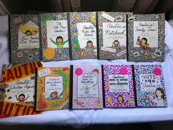 3 hardcover, 7 softcover Amelia books by Marissa Moss