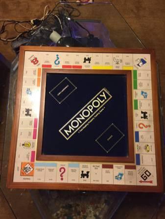 Monopoly Luxury Collectible wooden game ~~ played twice ~~ complete ~