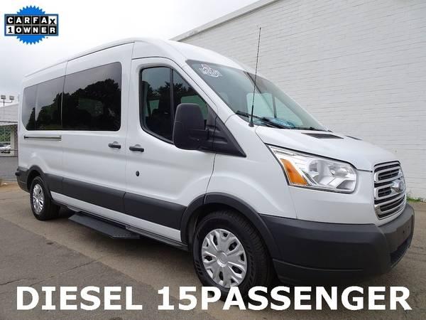 15 Passenger vans Diesel Church Bus Cargo Ford Transit Van Shuttle 12