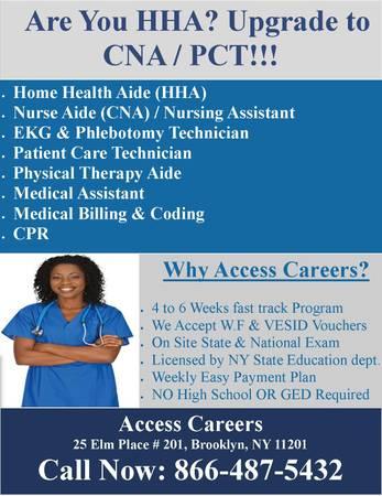HHA/CNA/PCT & Medical Assistant Training & Job Placement Assistance