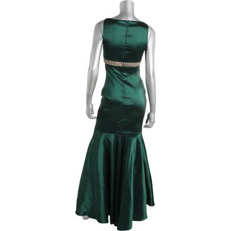 Stunning Green Evening Dress Gown sz 2