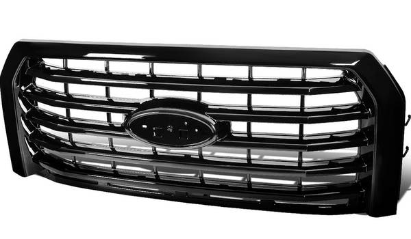 Front Grille Glosss Black 2015-17 F150