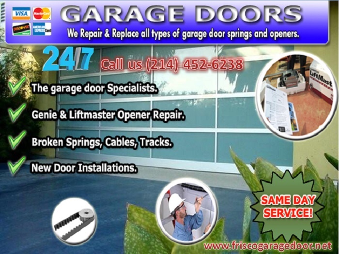 24 Hour | Garage Door Repair ($25.95) Frisco Dallas, 75034 TX