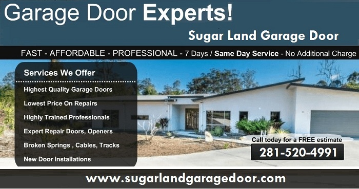 Immediate Garage Door Repair & Installation Services Sugar Land, 77498|TX|$25.95